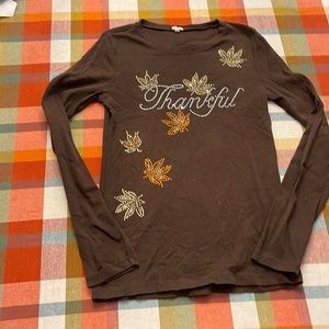Thanksgiving Bling Long Sleeve shirt